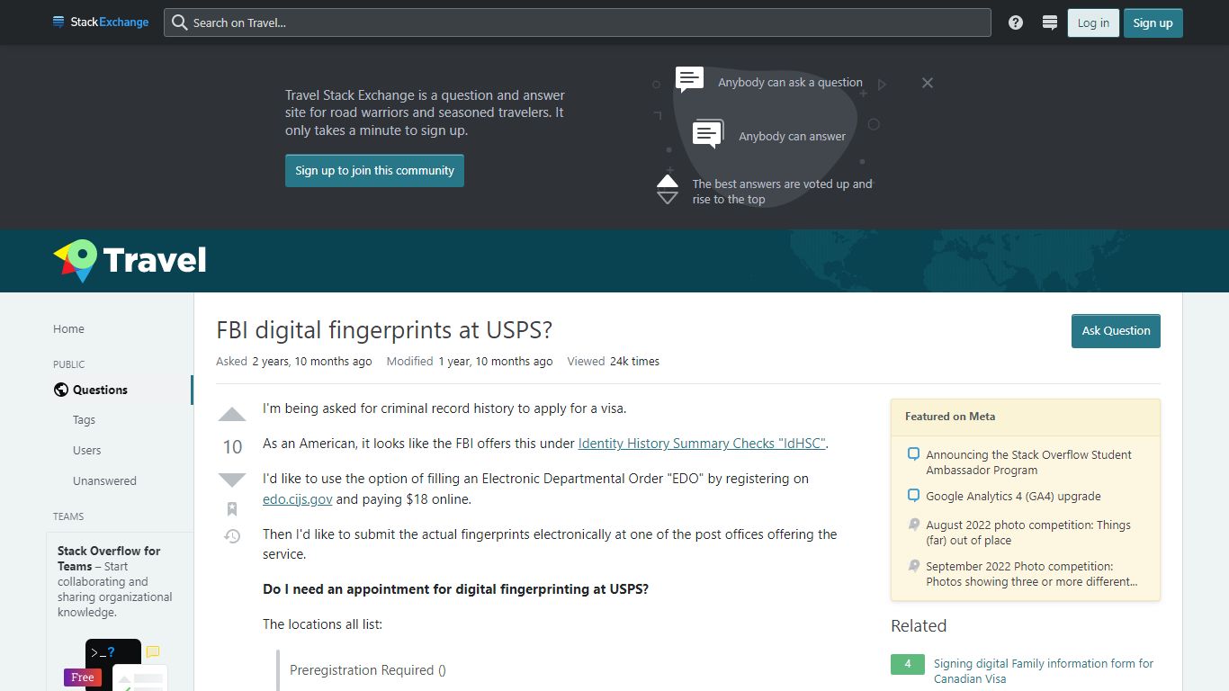 visas - FBI digital fingerprints at USPS? - Travel Stack Exchange